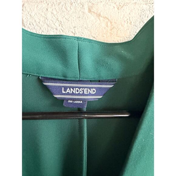 Lands’ End Green V-Neck Shift Dress Short Sleeve Size 16W Plus - Picture 4 of 8